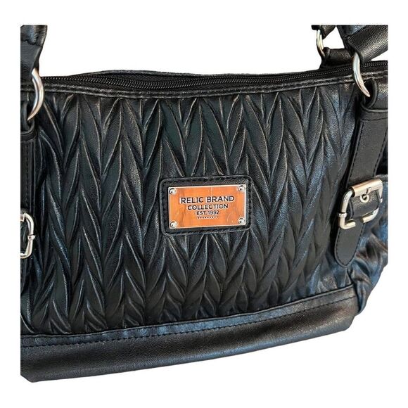 Relic Brand Collection Purse Black Textured Shoulder Strap - Picture 4 of 8